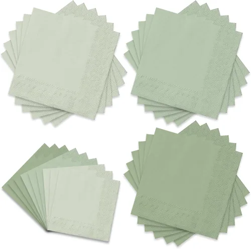 Vista 16 de Whaline Paquete de 150 Servilletas de Papel Azules de 6.5 x 6.5 Pulgadas, 3 Colores, Servilletas de Almuerzo con Temática Azul, Servilletas de Papel