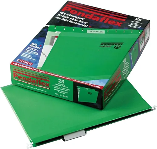 Vista 15 de Pendaflex carpetas de archivos colgantes reforzadas, Negro