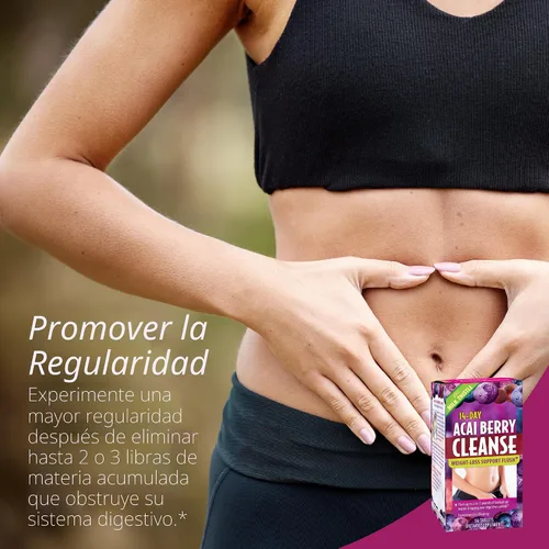 Vista 6 de Nutrición Aplicada ACAI Berry Cleanse TABS Tamaño: 56 Bloating & Digestive Support Acai Berry + Milk Thistle 14-Day Program &
