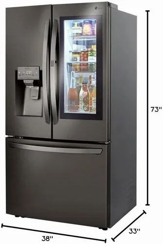 Vista 9 de Refrigerador inteligente de profundidad InstaView™ Door-in-Door® habilitado para wi-fi de 24 pies cúbicos con máquina Craft Ice™