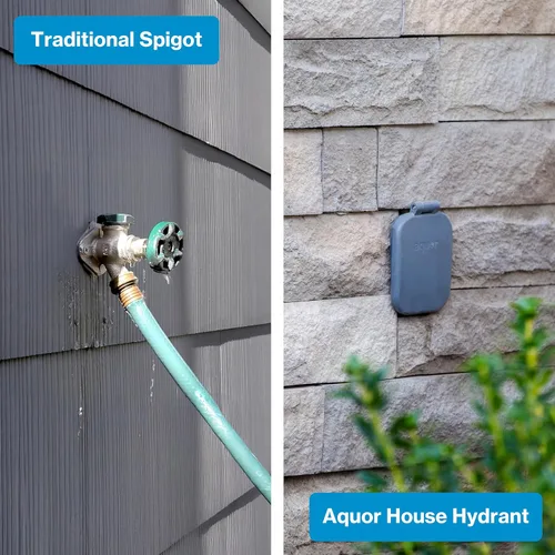 Vista 4 de Aquor House Hydrant V2+ - Grifo para exteriores libre de heladas, válvula antisifón con conexión rápida, boquilla de manguera de pared a prueba