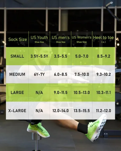 Vista 2 de Calcetines de compresión para hombres y mujeres, calcetines acolchados para correr y senderismo