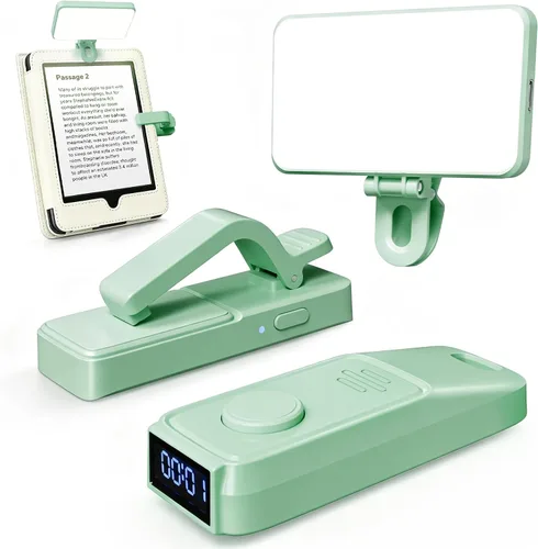 Vista 7 de RF - Control remoto de giro de página para accesorios Kindle Paperwhite, iPad, lectura Kobo, Surface, cómics/novelas, tabletas Android, toma de Negro