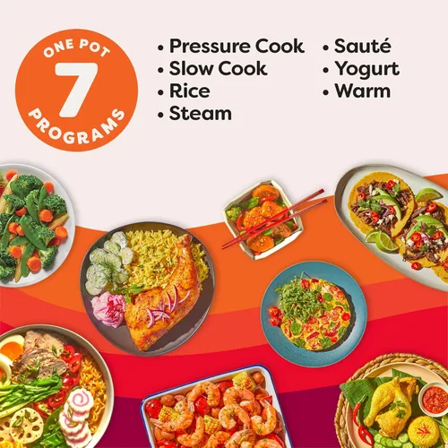 Vista 4 de Instant Pot 4QT RIO Mini Multicocina 7 en 1, Olla a Presión, Cocción Lenta, Saltear, Vapor, Arrocera, Yogur y Calentador, Negro, 4 Cuartos
