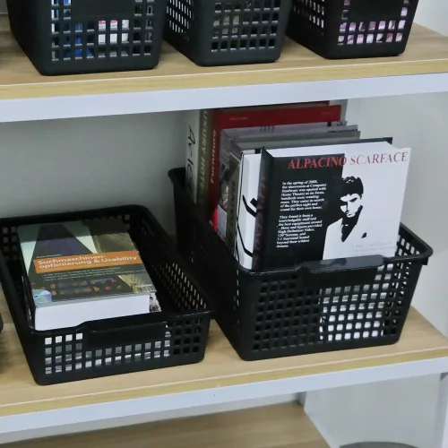 Vista 6 de Begale Bandejas de almacenamiento de escritorio de plástico, cestas organizadoras, juego de 6