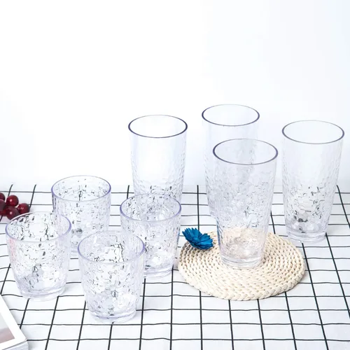 Vista 6 de KOXIN-KARLU Vasos acrílicos de plástico de 15 onzas, juego de 6 vasos transparentes