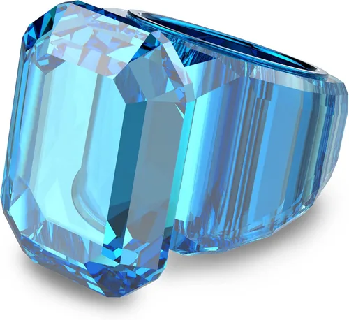 Vista 4 de Colección de anillos de cóctel Swarovski Lucent, cristal azul, cristal rosa Azul (Blue Crystal)
