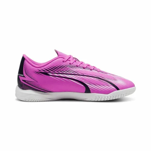 Vista 3 de Zapatillas de Fútbol Sala para Niños Puma Ultra Play Blanco Rosa oscuro Infantil Unisex