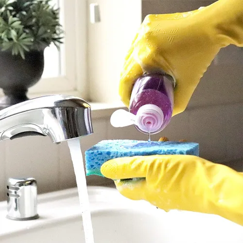 Vista 8 de PLAYTEX HandSaver - Guantes de goma para limpieza de cocina y hogar, pequeños (paquete de 10)