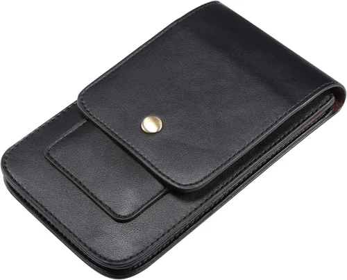 Vista 6 de Funda de cuero prémium para cinturón con clip para iPhone Xs Max, 11 Pro Max, 12 (5.4)/12 (6.1), 6s Plus, 7 Plus, 8 Plus, para bolso de hombre