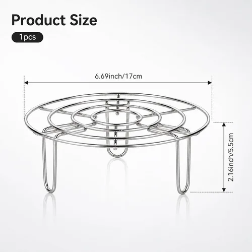 Vista 2 de Estante de vapor para olla de acero inoxidable redondo vaporizador
