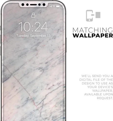 Vista 6 de DesignSkinz Kit de calcomanías de cuerpo completo compatible con iPhone 15 Plus, superficie de mármol pizarra V12