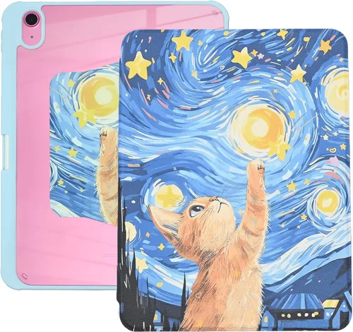 Vista 8 de Funda giratoria para iPad (A16) 11ª generación de 11 pulgadas (2025), iPad 11ª generación de 10.9 pulgadas (2022), funda tipo cartera de piel PU
