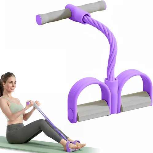 Vista 7 de Sakerplus Banda elástica multifunción de resistencia para yoga, banda elástica para ejercicio, tirador de pedal de estiramiento para entrenamiento