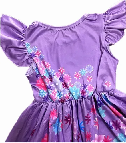 Vista 4 de Choadam Mirabel - Vestido de princesa para niñas y niños pequeños, disfraz de bruja negra, disfraz de princesa melocotón, vestido rosa