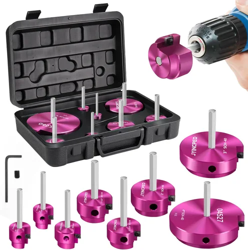 Vista 10 de Escariador de Tubería de PVC Cabezal de 1 Pulgada, Protector de Accesorios de PVC con Eje Hexagonal de 1/4 de Pulgada, Escariador de Accesorios