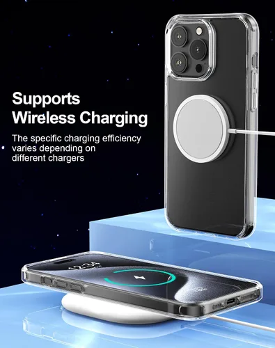 Vista 6 de Funda transparente de ajuste delgado para iPhone 15 Pro de 6.1 pulgadas con 2 protectores de pantalla de vidrio templado + 1 protector de lente