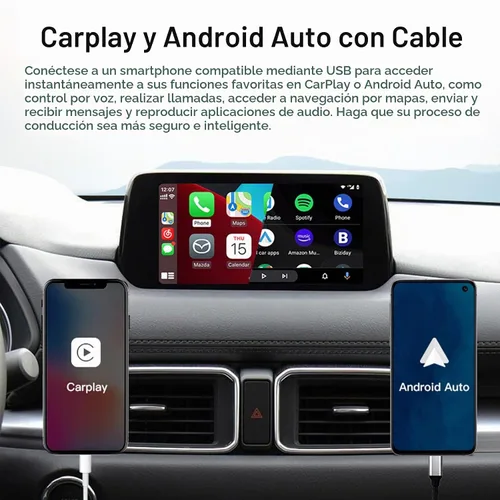 Vista 3 de TK78-66-9U0C Adaptador Carplay con cable Kit de reequipamiento para Mazda 2 3 6 CX3 CX5 CX9 MX5 Carplay y Android Auto Módulo de interfaz USB