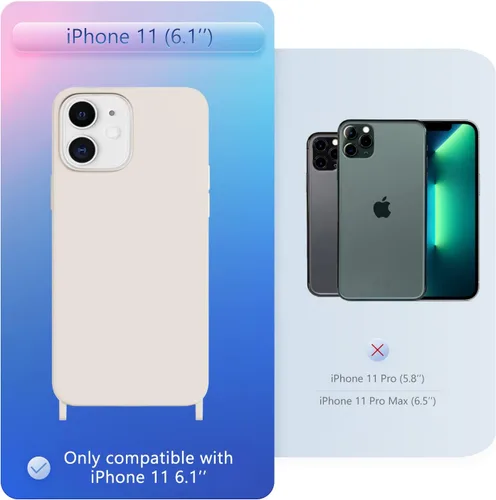 Vista 243 de Funda compatible con iPhone 8 Plus, iPhone 7 Plus/6 Plus/6S Plus con cordón, funda cruzada para iPhone con correa ajustable de silicona para iPhone