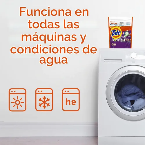 Vista 7 de Tide PODS - Cápsulas de jabón de detergente para ropa, Spring Meadow, 37 unidades (paquete de 3 bolsas), total de 111 unidades, compatible con HE