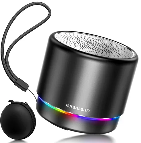 Vista 11 de Altavoz Bluetooth portátil 5.4, mini altavoz, duración de la batería de 12 horas y micrófono de reducción de ruido, cubierta de metal