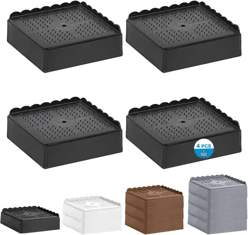 Vista 23 de Elevador de cama de 1 pulgada, 2 pulgadas, 3 pulgadas, 4 pulgadas de alta resistencia, elevador de muebles ajustable para mesa, escritorio, sofá