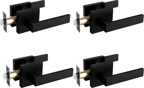 Vista 46 de NEWBANG Manija de palanca de puerta sólida con acabado negro mate
