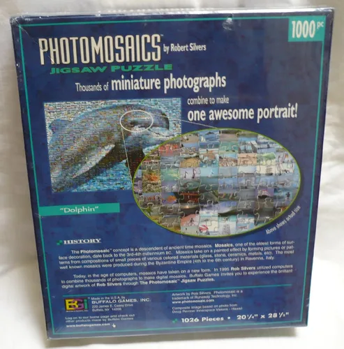 Vista 3 de Rompecabezas de delfines fotomosaicos 1000pc