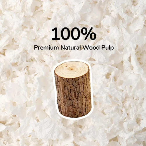 Vista 3 de Ropa de cama de papel natural suave 99% libre de polvo con control de olores, para hámsters, conejillos de indias, conejos, conejillos, conejillos