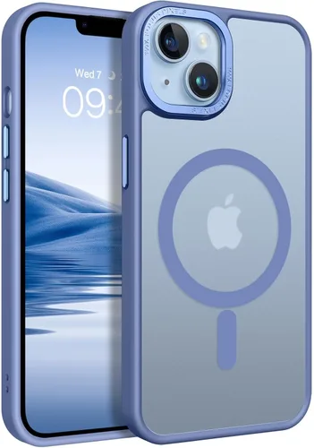Vista 30 de BENTOBEN Compatible con iPhone 15 Plus, Funda de teléfono magnética translúcida mate delgada a prueba de golpes [Compatible con MagSafe] Funda