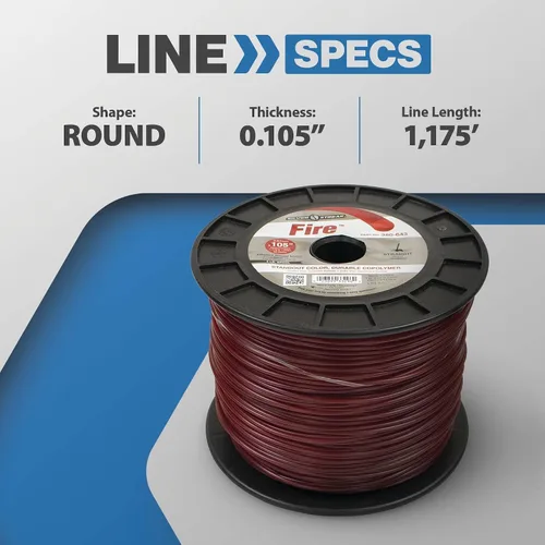 Vista 3 de Silver Streak Fire Trimmer Line, .105 Bobina de 5 libras, ea, 1 OEM replacement, replaces Echo 315105055 Shindaiwa 10505, for outdoor power