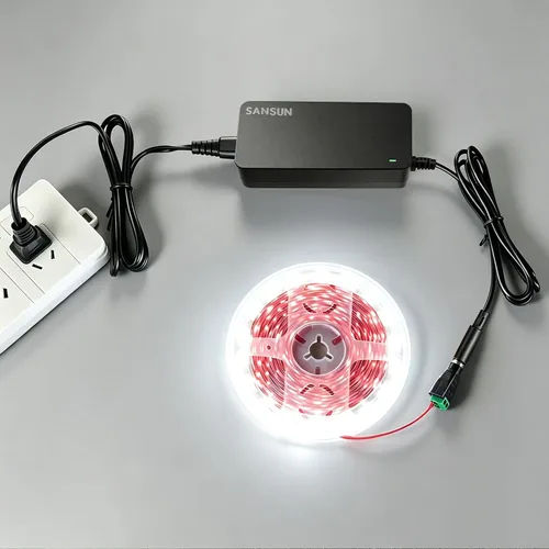 Vista 6 de Fuente de alimentación de 12 V 5 A, CA 120 V a CC 12 V convertidor de conector de 0.217 x 0.083 in, controlador LED de 12 voltios, adaptador