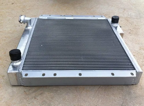 Vista 3 de Radiador de aluminio, cubierta y ventilador para Toyota Land Cruiser FJ40 / FJ45 1970-1980