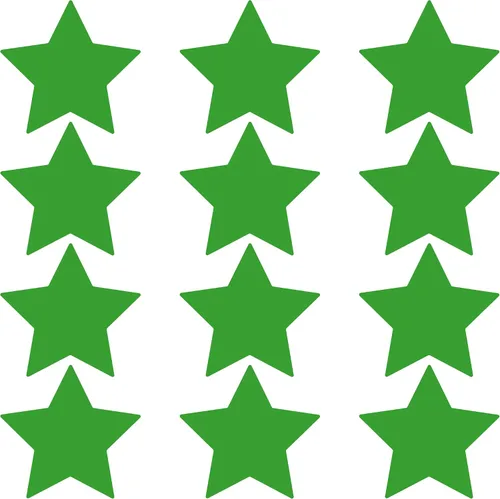 Vista 15 de LiteMark Calcomanías de vinilo mate extraíbles con diseño de estrella Blanco