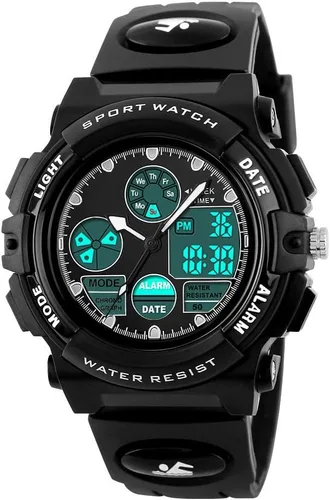Vista 7 de PASNEW Kids Watch,Multifunction Digital Analog Watches Azul
