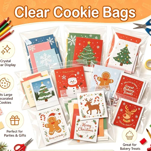 Vista 5 de Bolsas de celofán pequeñas de 3 x 4 pulgadas, bolsas autoprotectoras de cristal transparente para galletas de caramelo, tarjetas, equipo, paquete