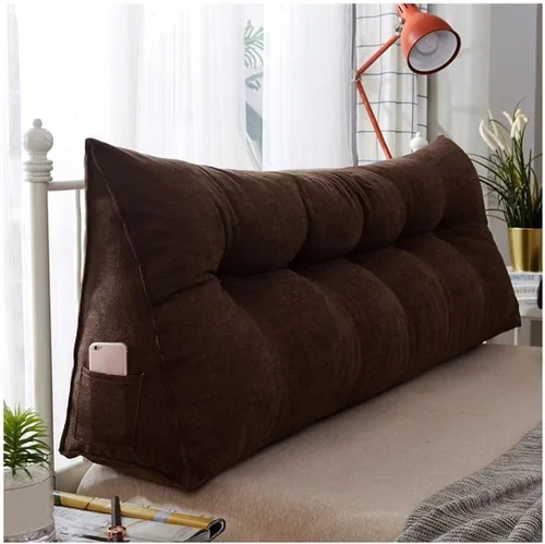 Vista 11 de EORNOW Almohada de cuña para cabecero, almohada de lectura de cuña para cama/sofá, cojín triangular para respaldo grande con funda extraíble