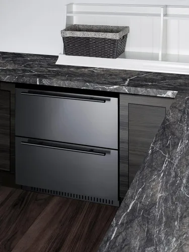 Vista 2 de Summit SPR275OS2DADA - Refrigerador al aire libre con dos cajones de acero