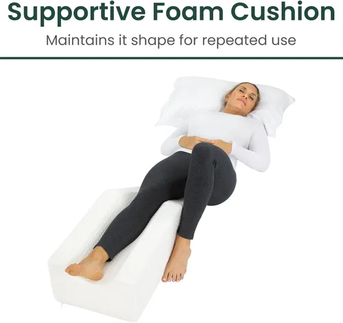 Vista 3 de Xtra-Comfort Almohada de elevación de piernas: cuña de pierna para rodilla, hinchazón, elevación, después de la cirugía imprescindible – Post