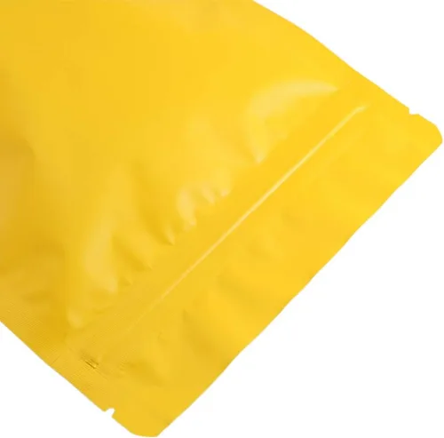 Vista 3 de QQ Studio Bolsas de pie de aluminio Mylar mate sellables de doble cara (paquete de 100) (5.1 x 7.1 pulgadas, oro mate)
