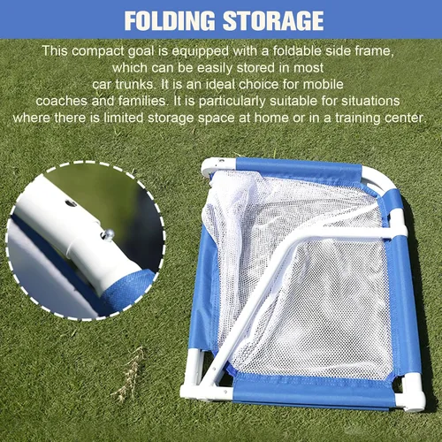 Vista 7 de Portería de fútbol plegable para jóvenes y niños, red de fútbol plegable portátil, portería de fútbol para el hogar, al aire libre