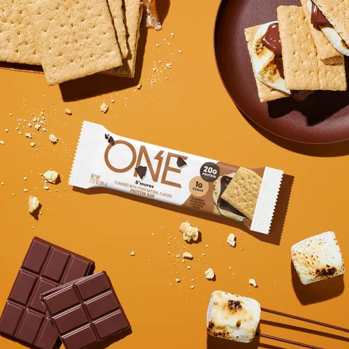 Vista 3 de ONE Barras de proteínas, Smores, sin gluten, con 0.71 onzas de proteína y 0.04 onzas de azúcar, grapas de despensa, 2.12 onzas (12 unidades)