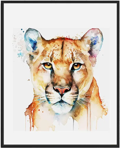Vista 23 de WIldlife - Póster impreso de pez pescador, impresiones abstractas de animales de acuarela, obras de arte de naturaleza para sala de estar