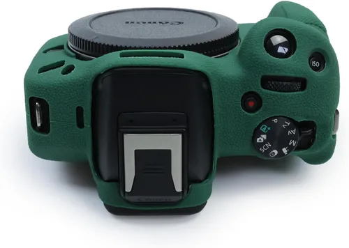 Vista 5 de MUZIRI KINOKOO Funda de Silicona para Canon EOS R50 Vlog Cámara - Verde