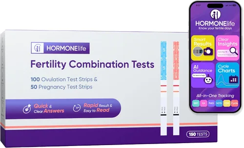 Vista 8 de HORMONELife Kit de tiras de prueba de ovulación y tiras de prueba de embarazo: pruebas precisas de LH y HCG para seguimiento de fertilidad