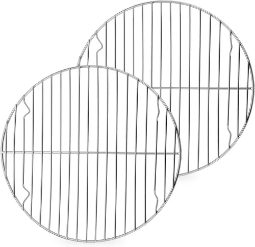 Vista 10 de P&P CHEF Rejilla Redonda de Cocina de 7½ Pulgadas, Rejilla Redonda de Acero Inoxidable para Cocinar Enfriar Vaporizar Hornear, Compatible