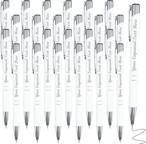 Vista 34 de Bolígrafos personalizados a granel con grabado sin nombre, bolígrafo de impresión personalizada, bolígrafo de metal pastel, regalo personalizado