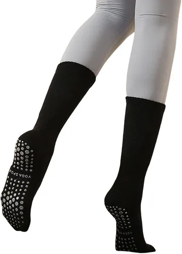 Vista 13 de Calcetines de yoga antideslizantes para mujer, pilates, barras, bailes, descalzos, 1 par