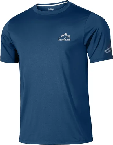 Vista 12 de NORTHYARD Camisetas de entrenamiento para correr para hombre, secado rápido Verde Armada (ArmyGreen)