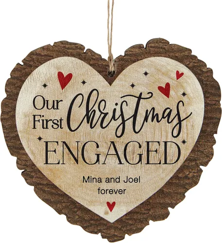 Vista 17 de Let's Make Memories Adorno de Navidad Personalizado para Parejas - Adorno de Navidad 2025 - Decoración de Árbol - Personalizar Mensaje, Año
